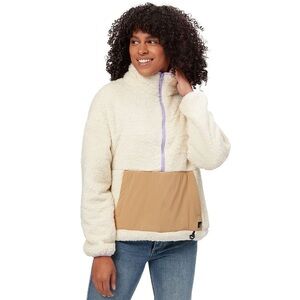 Backcountry Fleece Cream and Tan Sherpa Pullover Jacket